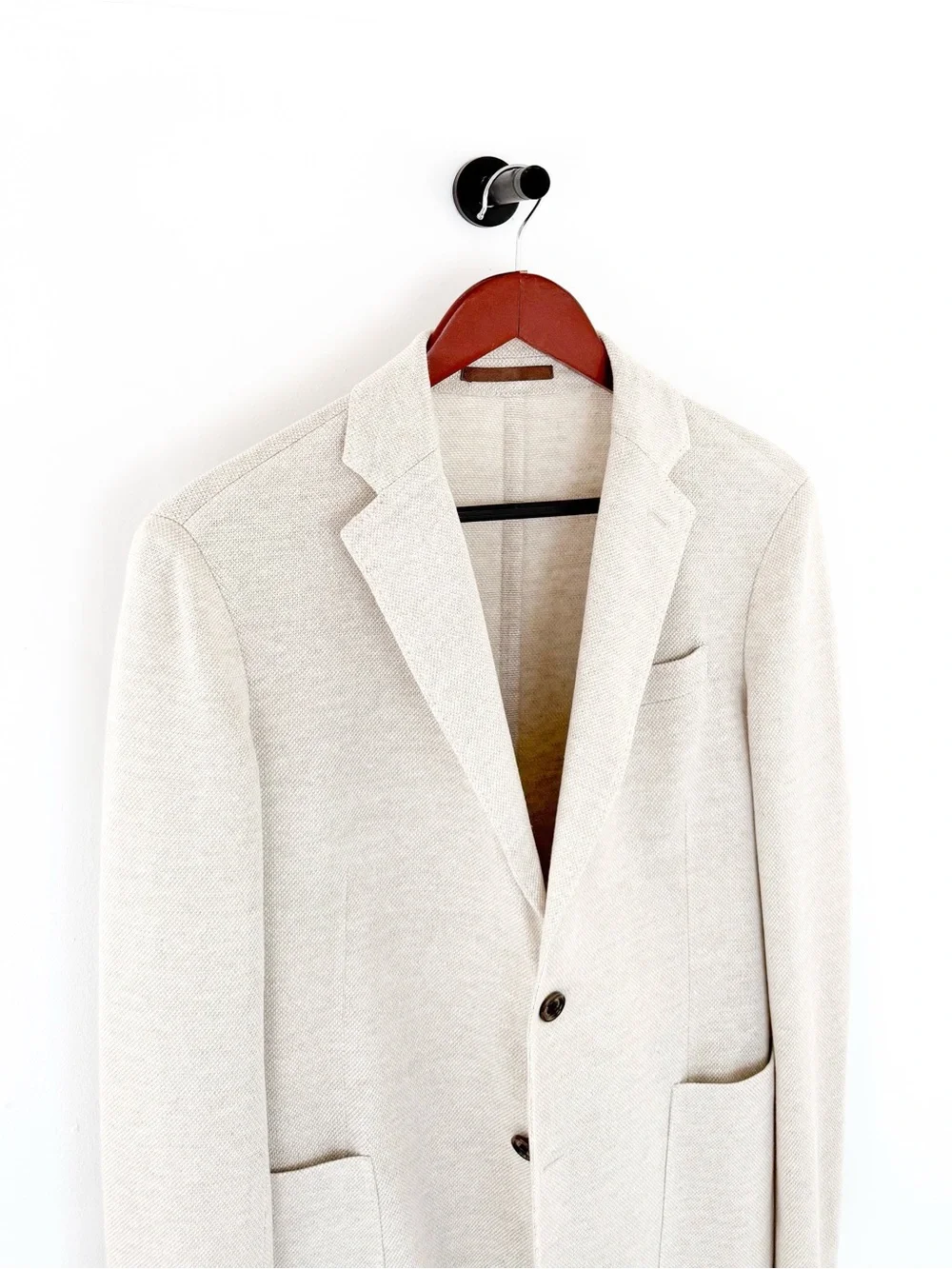 NEW Eleventy Textured Linen Blazer Men's Cream Sport Coat Unstructured 38R